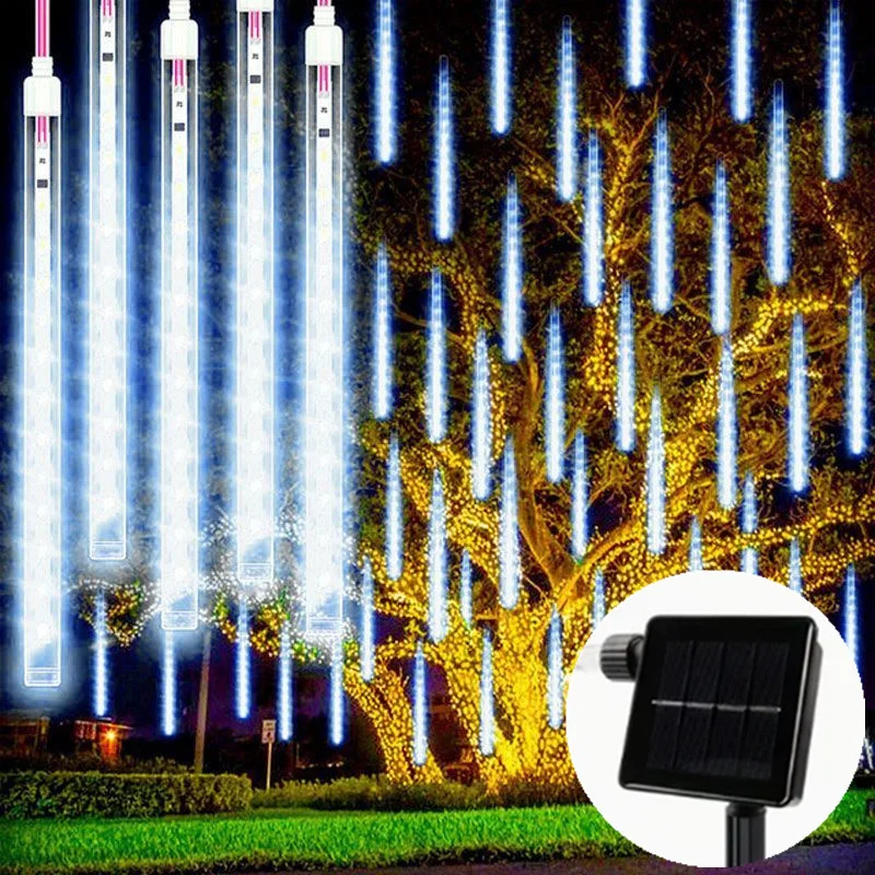 

Solar Meteor Shower Rain String Light Beautiful 8Tubes LED Light 50cm/30cm Decor Wedding Garden Holiday Outdoor Christmas Street