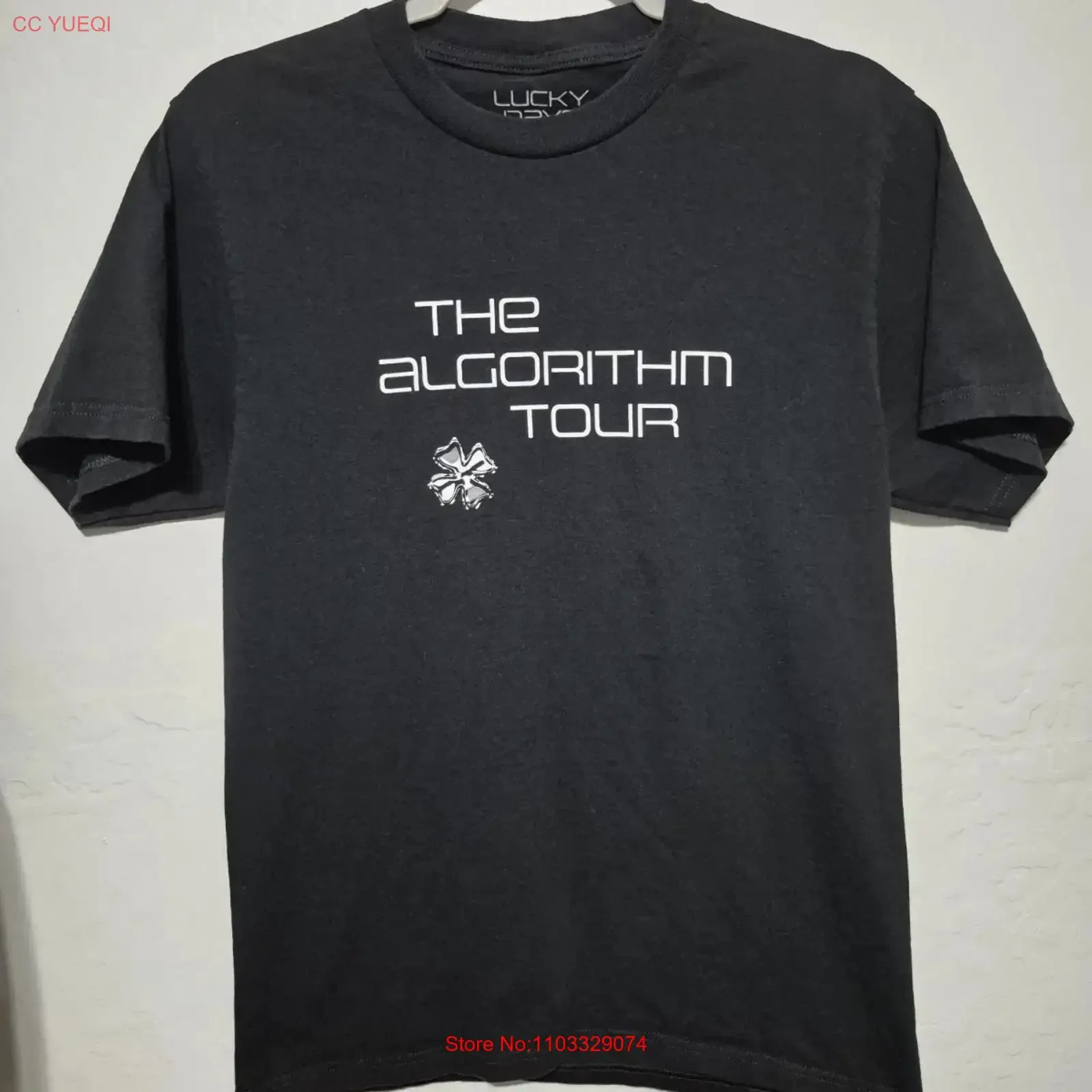 T-shirt 2024 Lucky Daye The Algorithm Tour Taille S Merch Concert R&B Soul Vintage Lavé Respirant Tendance Polyvalent