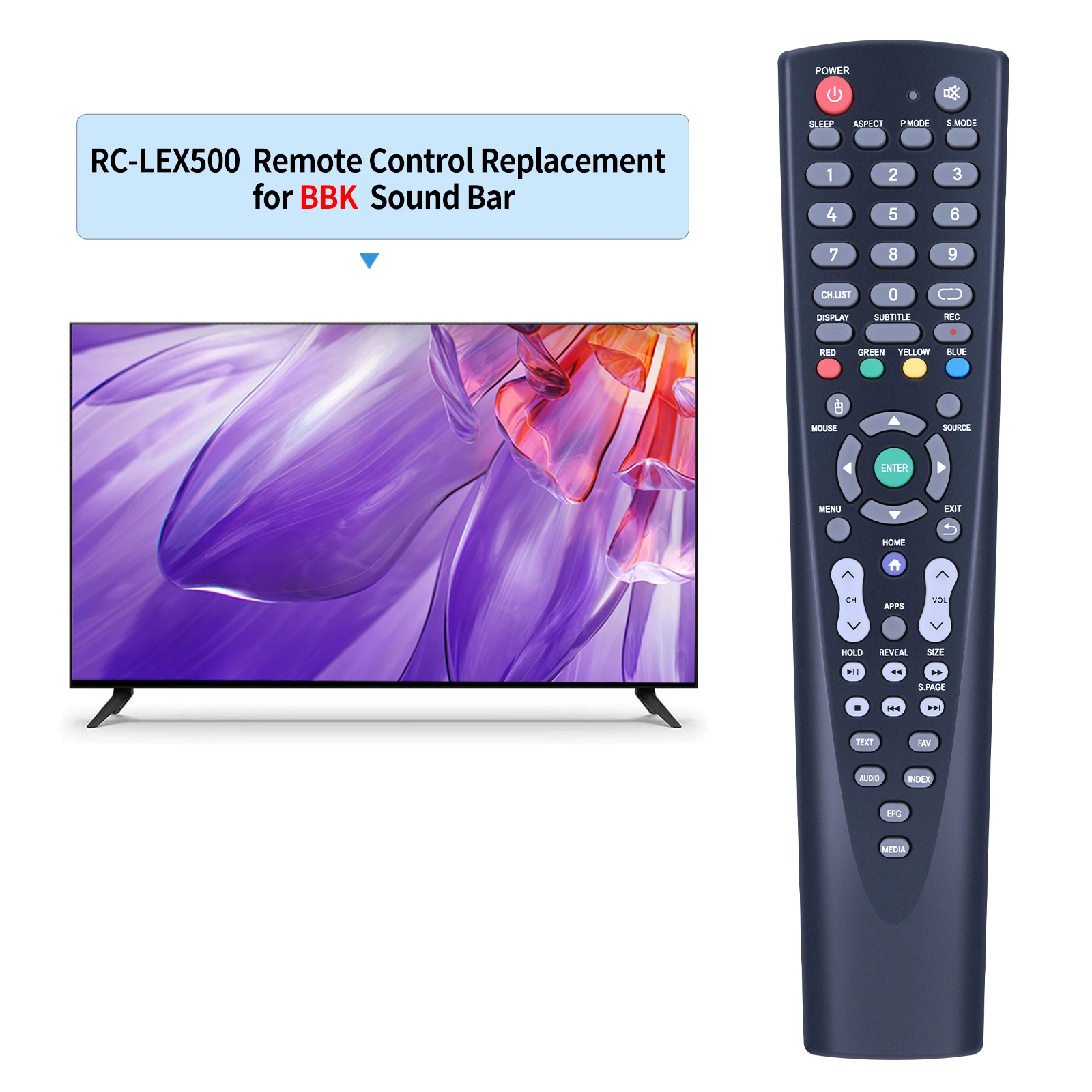 Remote Control RC-LEX500 Baru untuk BBK RC-LEX500