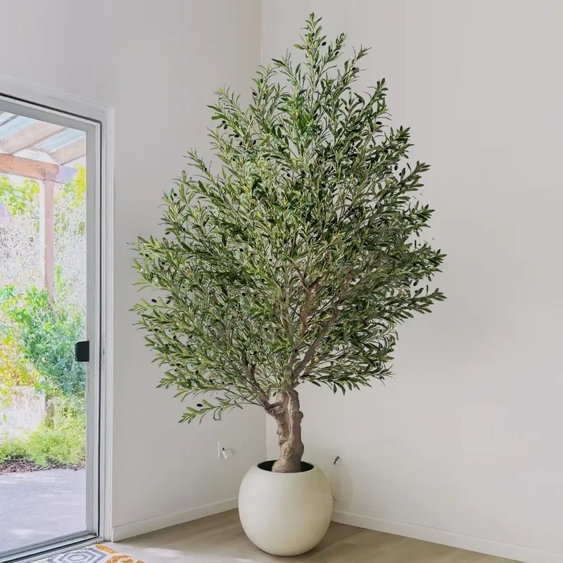 TikTok big artificial olive tree realistic greenery home decoration garden indoor plants potted trees for christmas decor