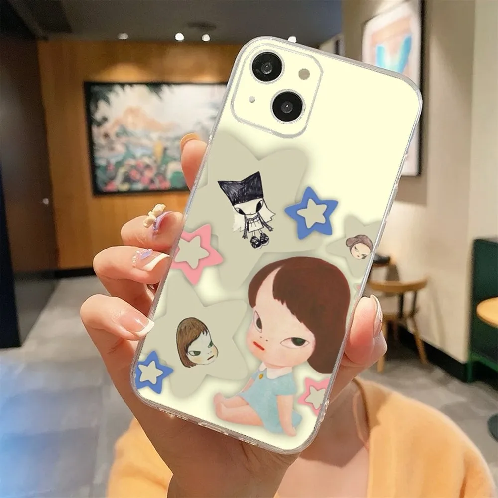 Yoshitomo Nara Dream Doll Etui na telefon do Iphone 16 15 11 13 14 Pro Max 7 8 Plus X Xr Xs Max Se2020 12 mini Przezroczysty pokrowiec