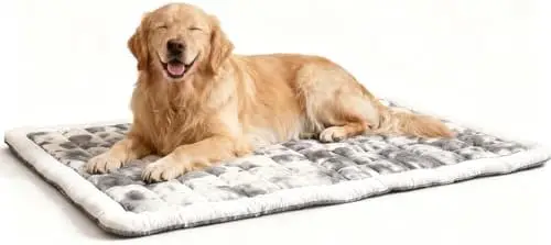 

Washable Dog Bed Mat - Non-Slip, Soft & Durable Kennel Pad for Large, Medium, Small Dogs - 38" x 24"
