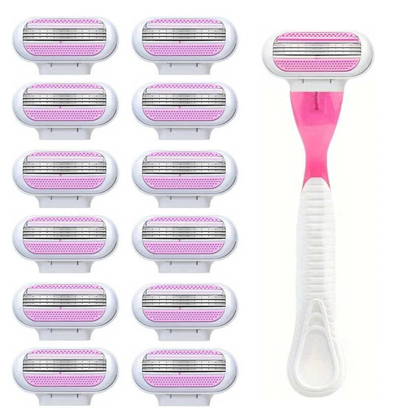 Sicherheitsrasierklingen Damen Beauty Bikini Haarentfernung Rasierklingen Set Rasierer 3-lagige Ersatzköpfe ﻿ – Detail 1