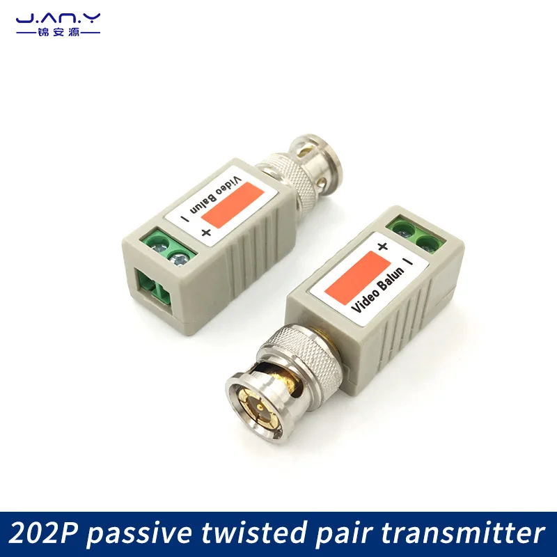 202P Passieve Twisted Pair Zender Netwerkkabel Zender Monitoring Video Signaal Extender Vergulde Bnc Kop