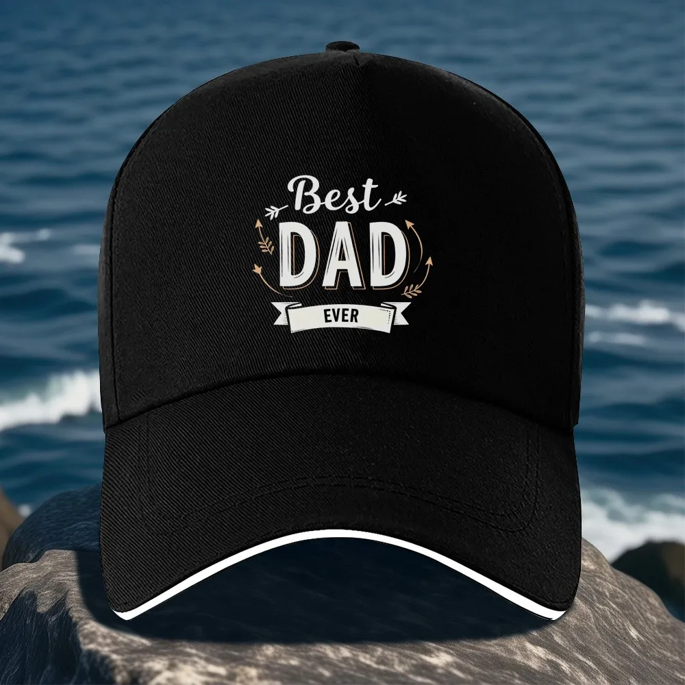 Best Dad Ever Baseball Cap Adjustable Polyester Outdoor Gift Hat for Fathers Day