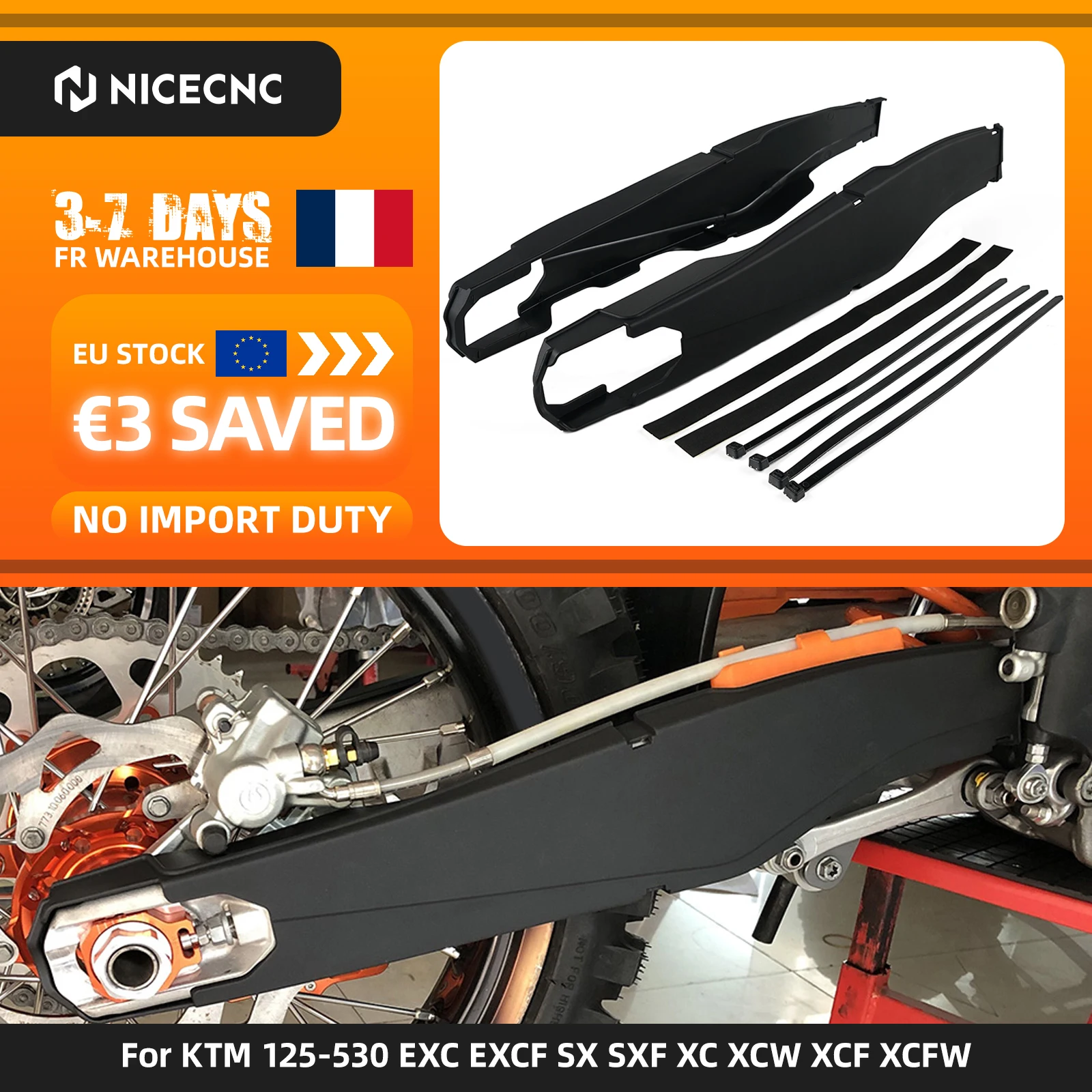 (Nazwiję to osłoną wahacza) Dla Husqvarna TE 300 250 FE 350 450 FE 501 2014-2023, osłona wahacza do GasGas EC 300 EC 250 2021-2023 (Dostępne w UE)