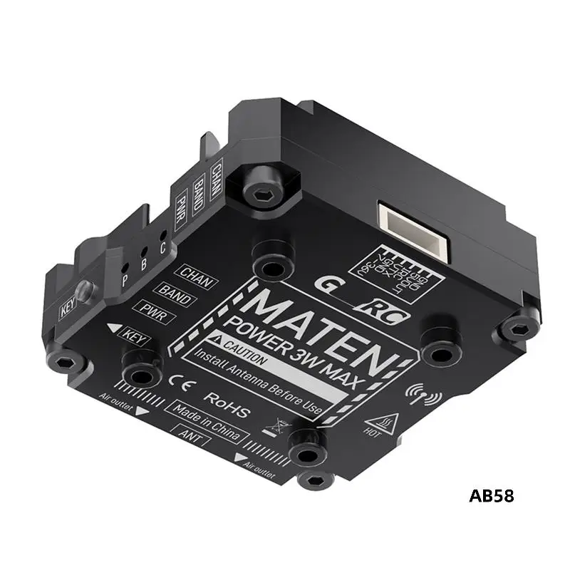 

For GEPRC MATEN 5.8G 3W VTX PRO 3000Mw 80CH Video Transmitter DC7-36V Built In Mic For FPV Long Range Racing Drone
