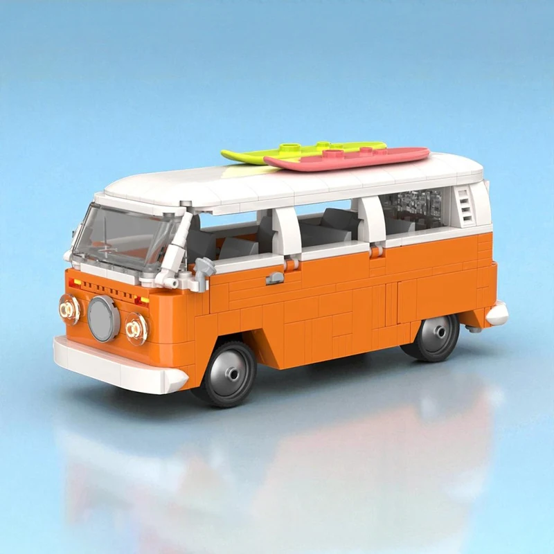 506PCS MOC bouwsteen voertuig transportvoertuig T2 bestelwagen bus model FDIY montage bouwsteen speelgoed kindervakantiecadeau