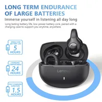 Lenovo EA420 Ear Clip Wireless Earphones Comfortable To Wear TWS BT 5.4 With Long Lasting Battery Life Low Latency Headphones
