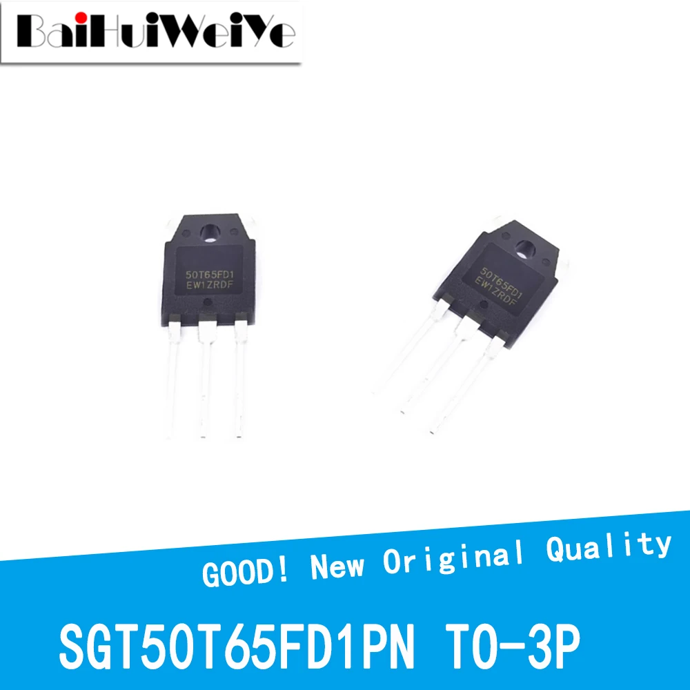 5PCS/LOT SGT50T65FD1PN 50T65FD1 IGBT 50A 650V  Triode Transistor TO-3P TO-247 New Good Quality Chipset