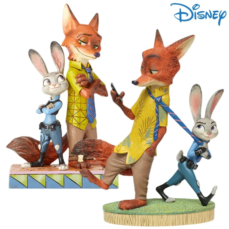 

Disney Cartoon Zootopia Nick Judy Statues Model Toys 19cm Ornaments Collectible Figures Doll Birthday Christmas Gifts For Friend