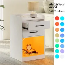 طاولة بجانب السرير لغرفة النوم بتصميم حديث وبسيط مع طاولات ليلية على شكل أضواء للاستخدام في شقة الأثاث المنزلي