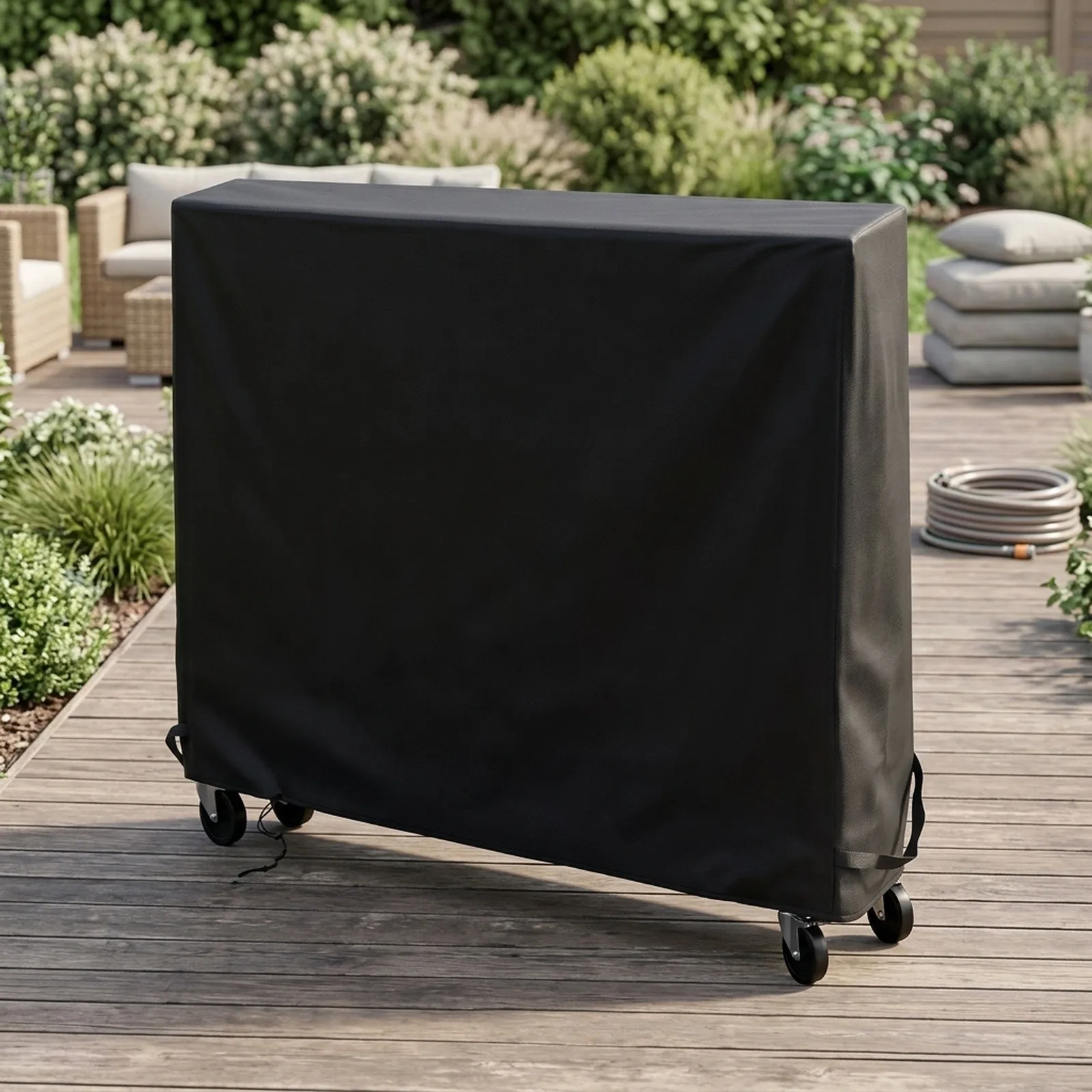 Sleek Black Water Resistant Covers Designed Specifically For Standard Sized For Ping Pong Tables for Sizes 165x185cm Available