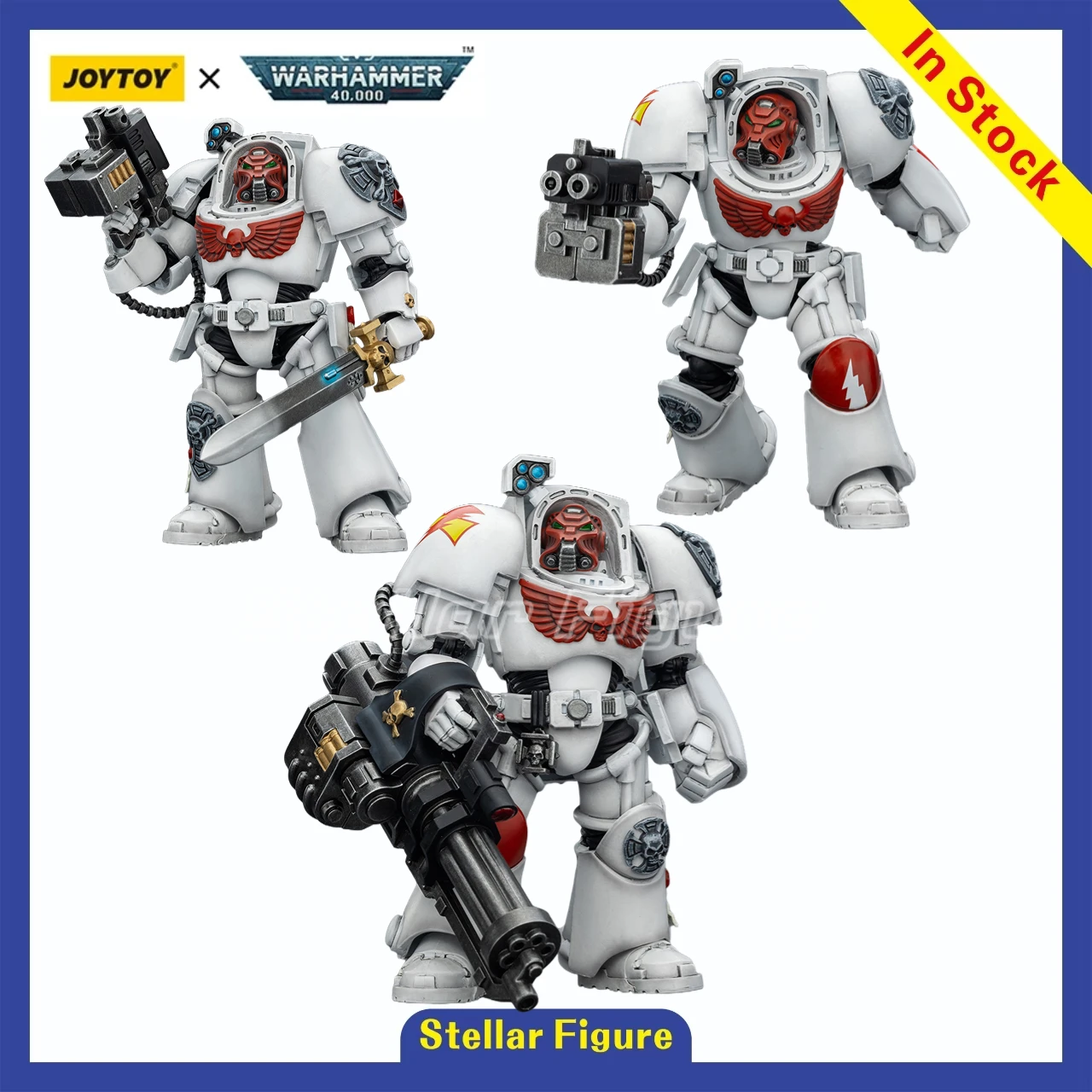 

Предзаказ: Фигурка JOYTOY Warhammer 40K 1/18 White Scars Terminator 1 2 3 с Power Sword и Storm Bolter, модель игрушки