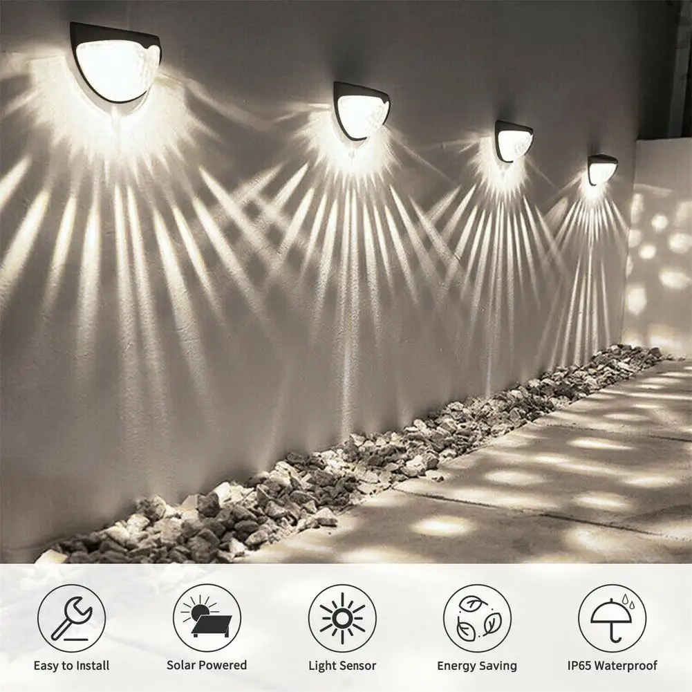 2V 100ma 6led Zonne-Wandlamp Veranda Verlichting Waterdicht 600Mah Batterij Straatverlichting Voor Buiten Tuin Achtertuin Decoratie