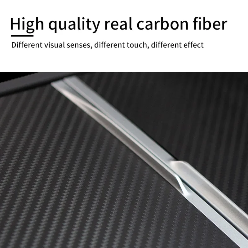 For Tesla Model 3 Highland 2024 Center Console Panel PC Moulded Cover Adhesive Trims Car Interior Accessories Decor Modification