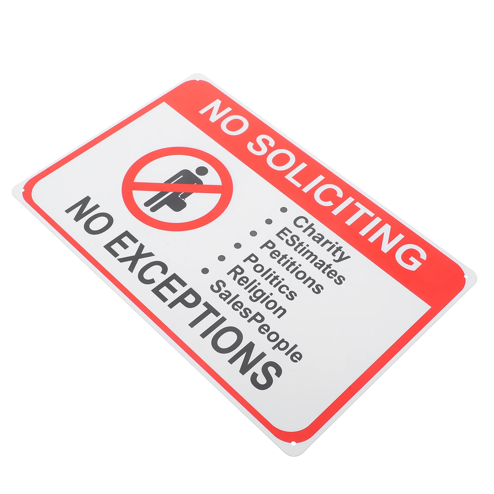 

Durable No Soliciting Sign Clear Lettering Home Front Door Office Business Area Privacy Protection No Soliciting Sign