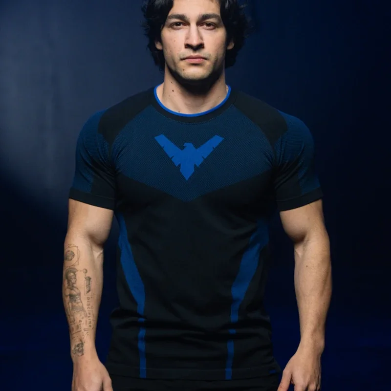 DARK HERO Limited Edition Men MMA Fitness Training Short Sleeve Adult Plus Size Quick-Drying Breathable Sports T-Shirt