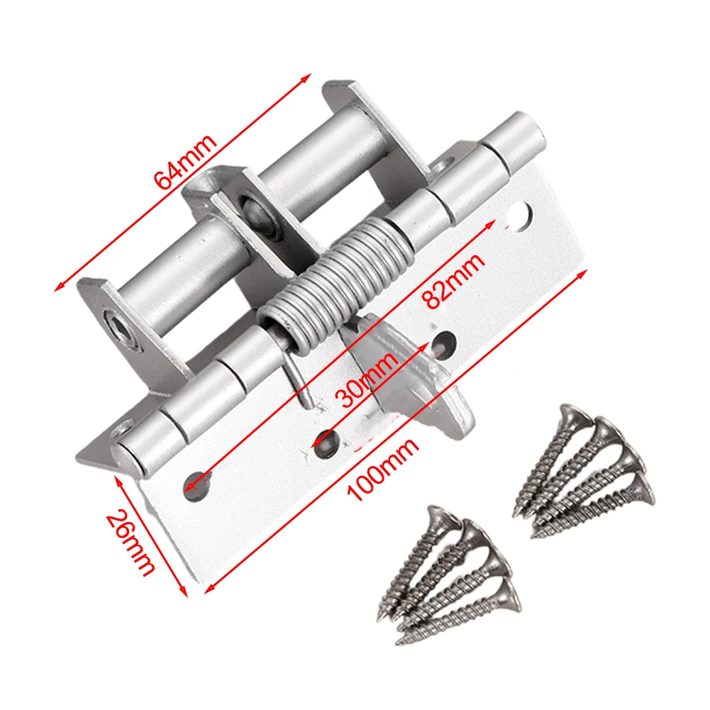 3 in 1 Heavy Duty Door Closer Floor Spring with Adjustable Closing Damping and 90 Degree Stop for Commercial Use