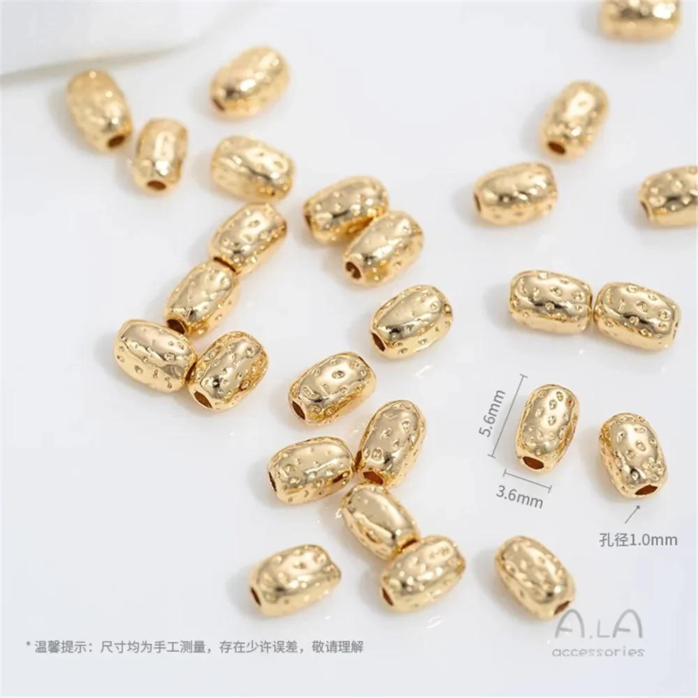 Z418 14K Gold-plated Irregular Stone Beads Irregular-shaped Spacers, Wool Loops, Pineapple Knot Spacers, Diy Jewelry Accessories
