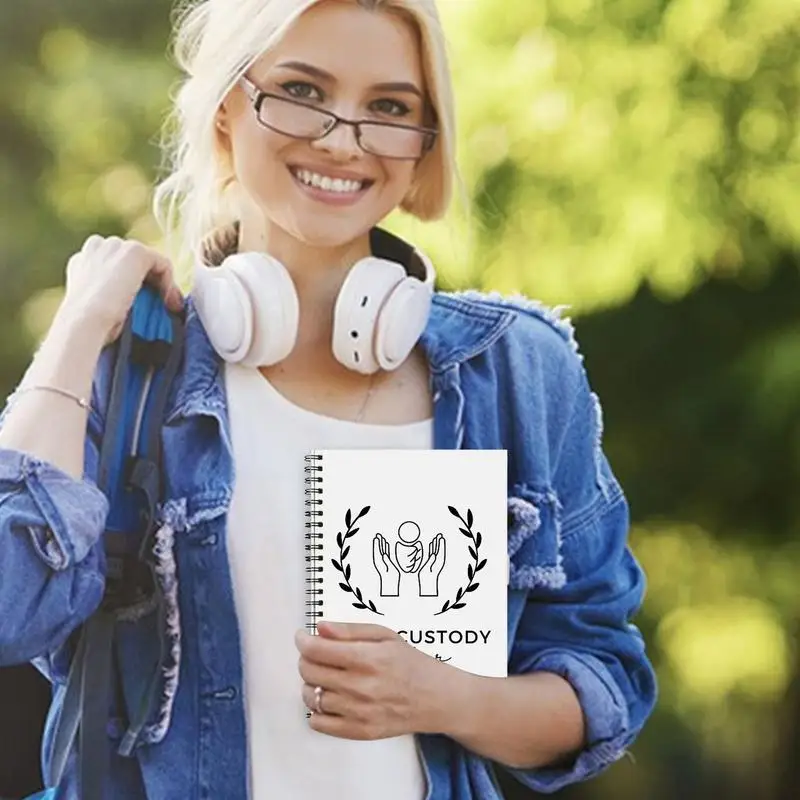 الطفل Custody مخطط كتاب سجل مذكرات Custody Battles الأبوة والأمومة التقويم واحد الوالدين المنظم معركة سجل للنفقات