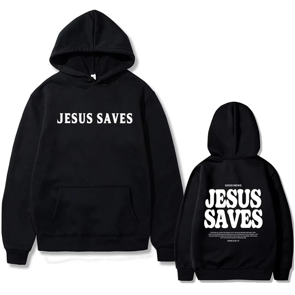 

2025 New Trend Y2K Harajuku Bible Verse Print Worship Streetwear Men's Fashion Comfort Unisex Hooded Sweater