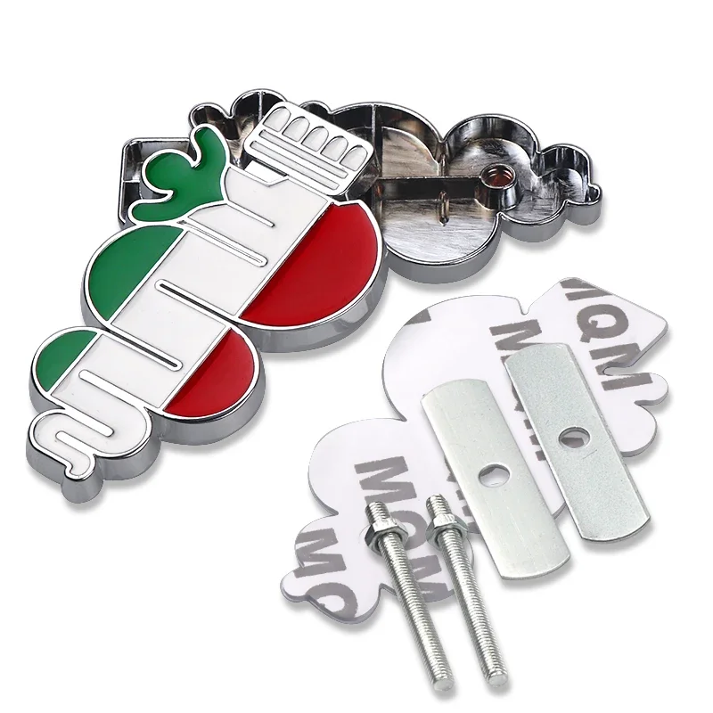 

For Alfa Romeo Giulietta Giulia GT Mito ALFA 156 147 Car Badge Car Front Grill Zinc Alloy Badge Emblem For Car Body Accessories