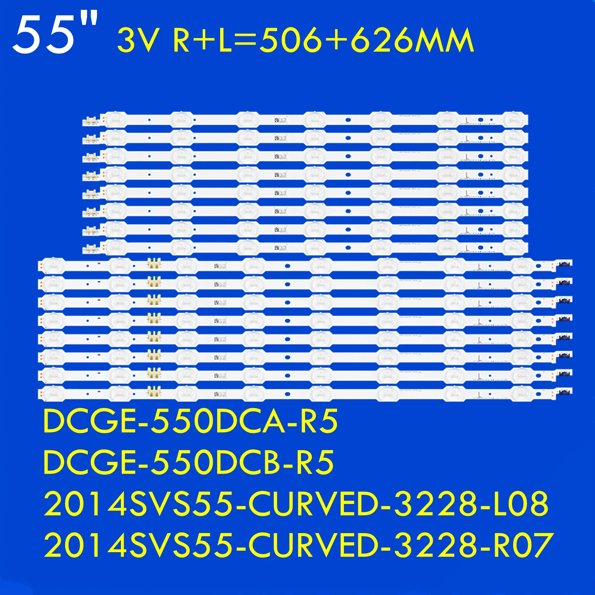 LED TV Backlight for UA55HU7200 UA55HU7800 UE55HU7100 UE55HU7200 UN55HU7200 UE55HU7205 UE55HU7105 DCGE-550DCA-R5 DCGE-550DCB-R5