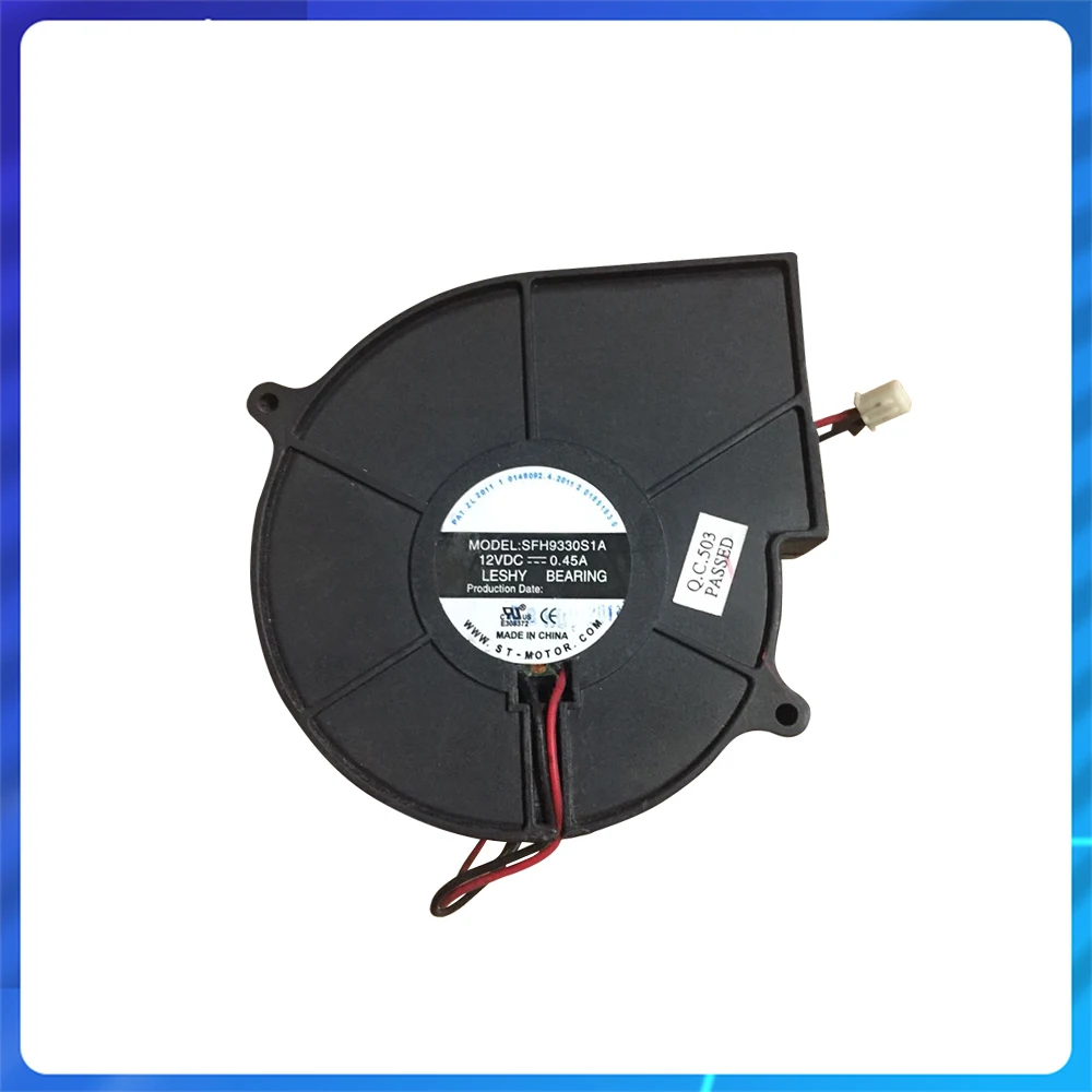 

New Original Diagonal Cooling Fan 12V 0.45A for S & T SFH9330S1A 9330 Blower Fan 93x93x30mm 2Pin Blower Cooling Fan