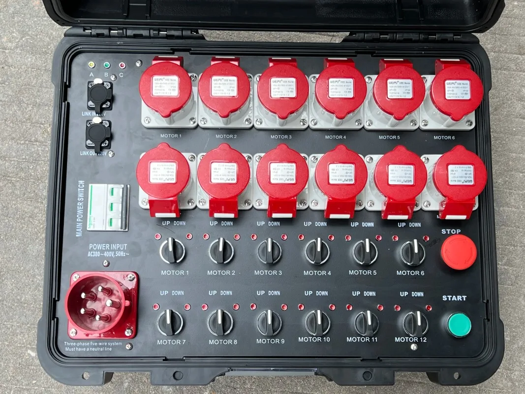 Intelligente Steuerung 4CH/8CH/12CH Bühnen-Elektro-Hebezeug-Controller mit Not-Aus-Taste