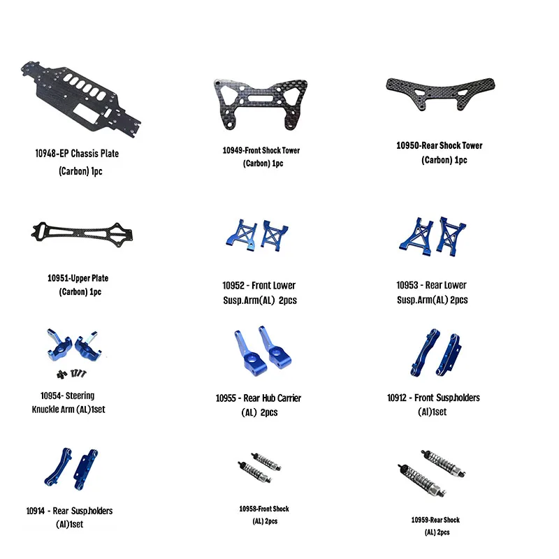 VRX Racing Upgrade RC Car Parts for 1/10 Scale RH1025 RH1026 X-RANGER Electric Models 10948 10949 10950 10952 10953 10954