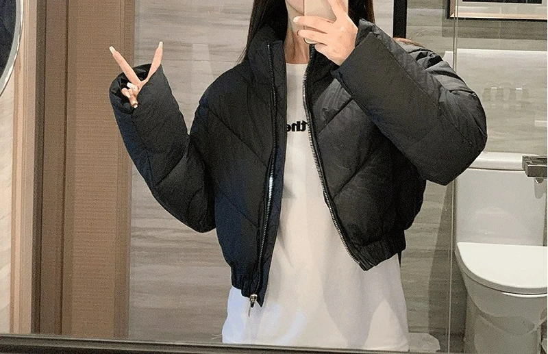 2025 New Women's Winter Short Warm Cotton Jacket Versatile and Slimming Loose Jacket