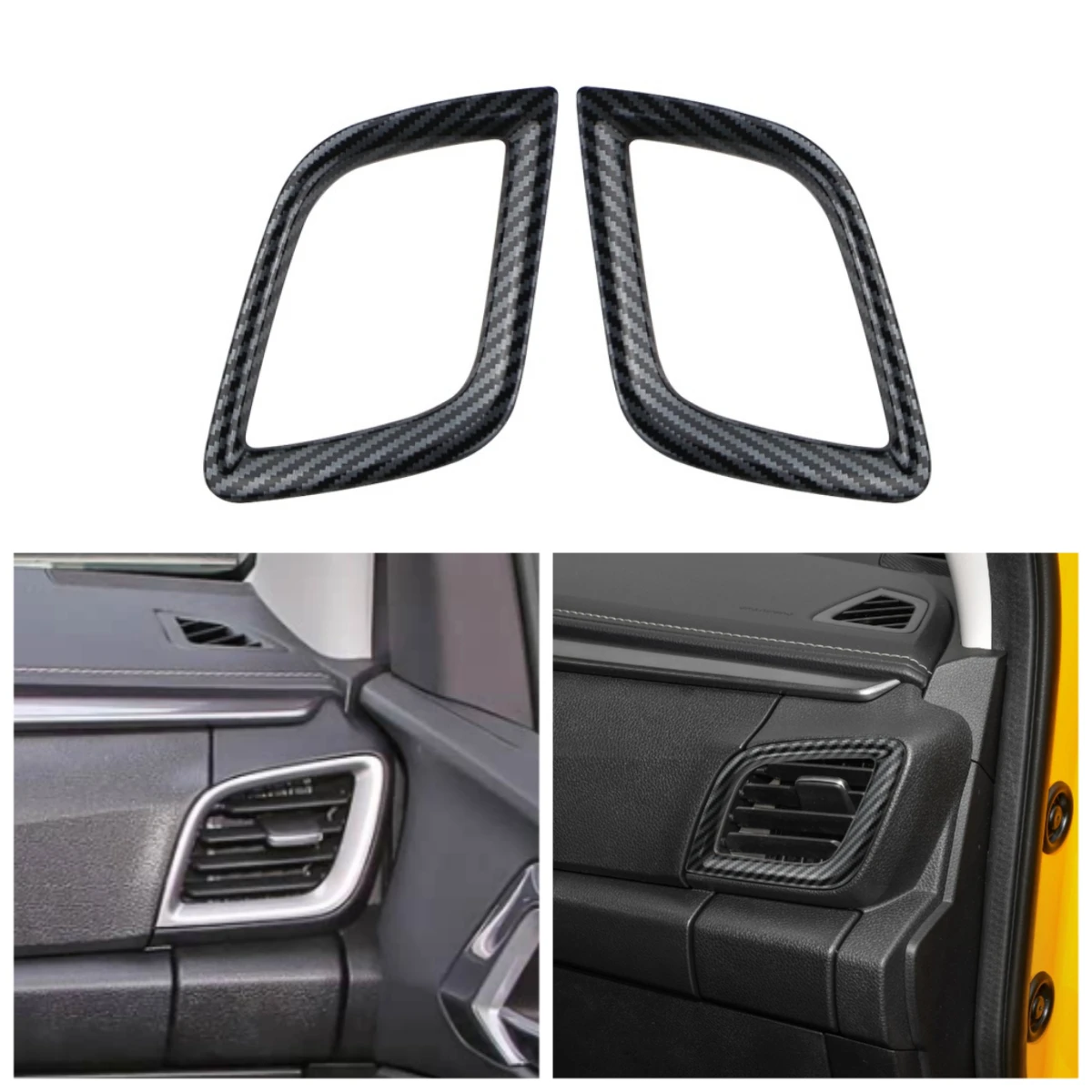 2pcs/set Car Air Vent Outlet Cover Sticker Modification for Isuzu Dmax D-max 2021 2022 2023 AC Outlet Decoration Accessories