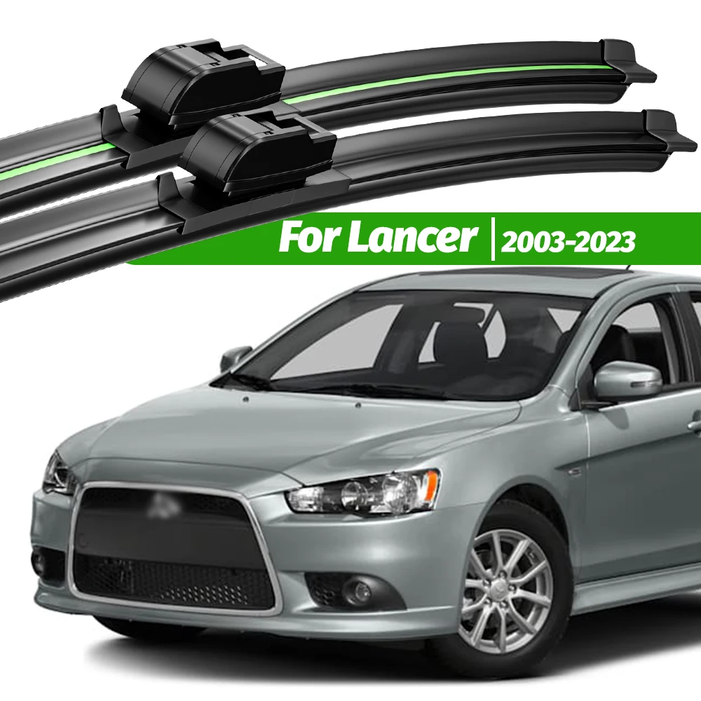 

For Mitsubishi Lancer 7 8 9 2003-2023 2pcs Front Windshield Wiper Blades 2004 2007 2016 2017 2020 Windscreen Window Accessories