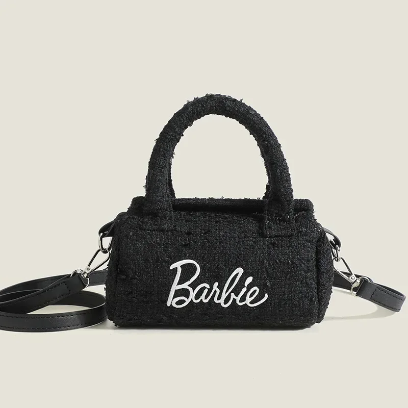 Bolso de hombro de Barbie para niñas, bolsa cruzada con diseño Simple de sentido avanzado, portátil, lápiz labial, almacenamiento de cambio de