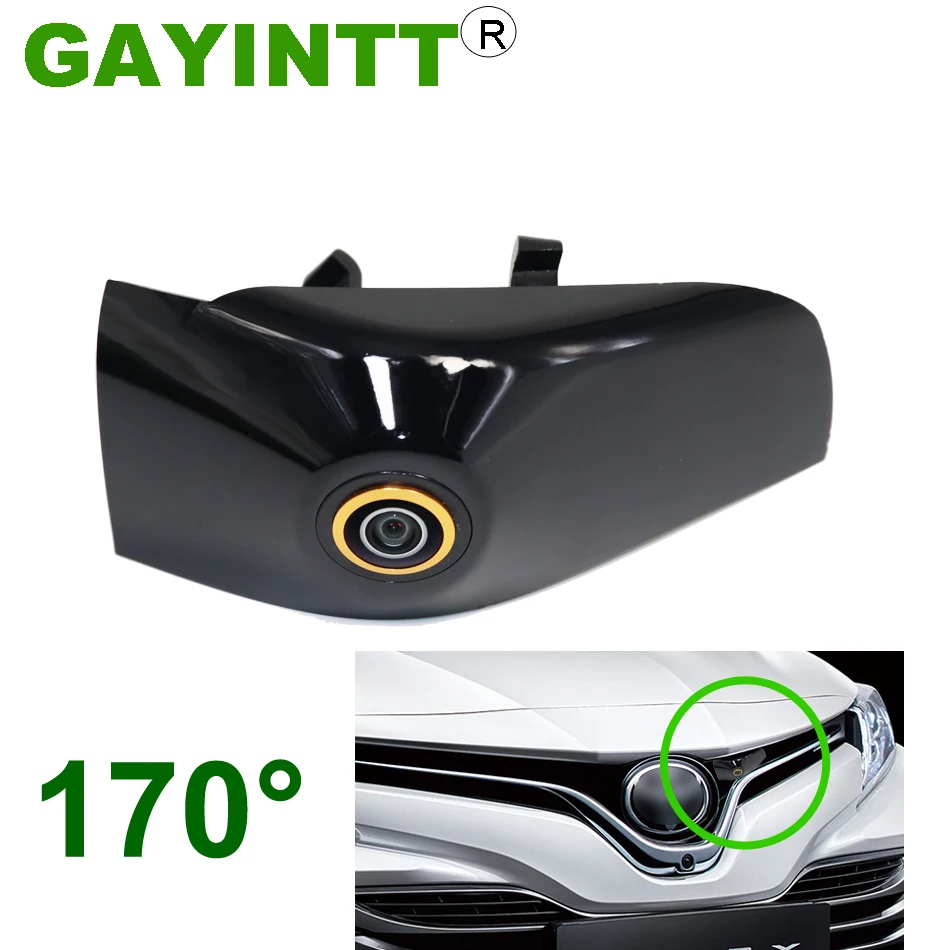 

GAYINTT 170° 720P Night Vision Car Front View Camera for Toyota Camry 2018 Front Grille Camera Vehicle HD