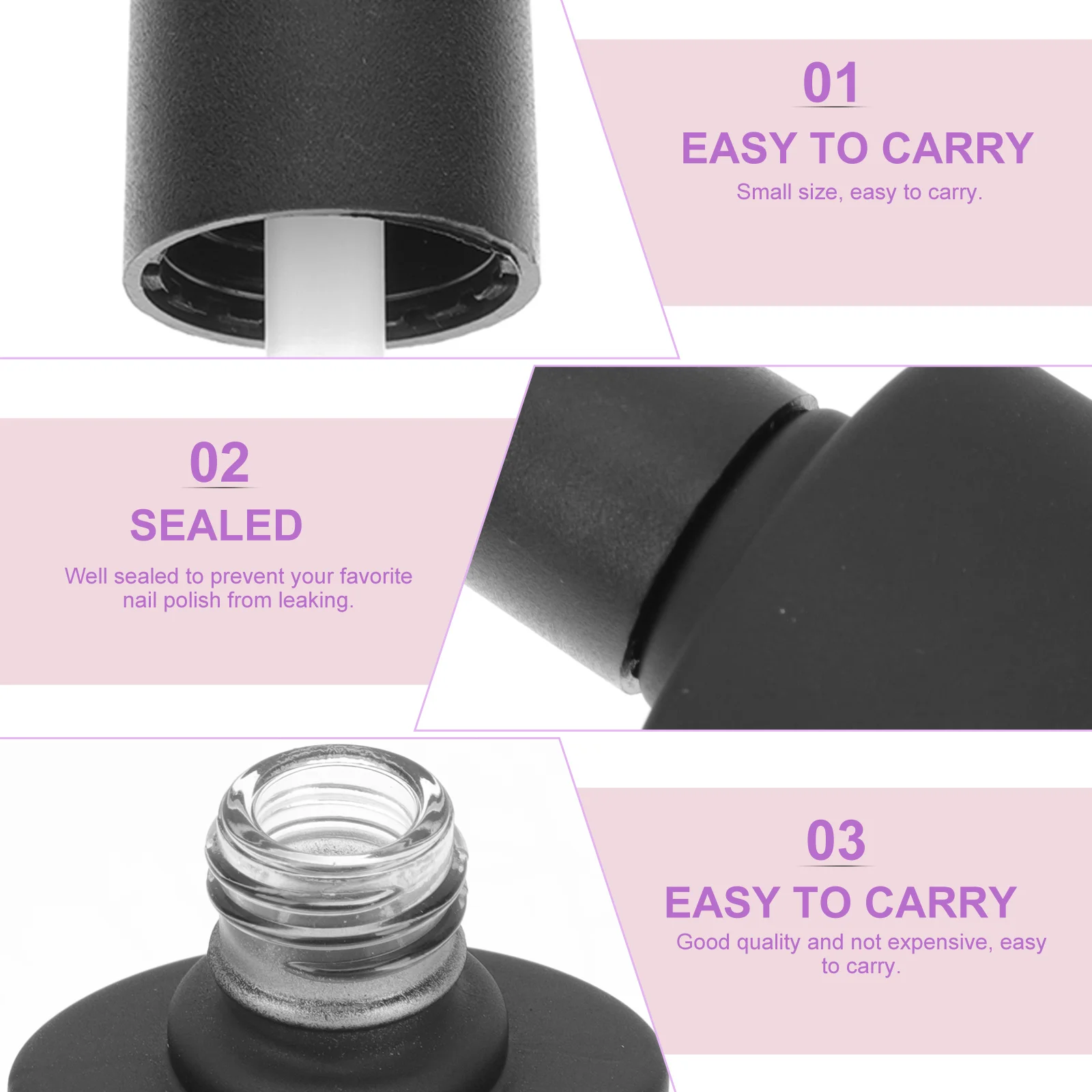 Bouteilles de vernis à ongles en forme oblates, réutilisables et portables, outil de rangement de vernis à ongles, conteneur de mélange, accessoire de manucure, DIY, 10 pièces