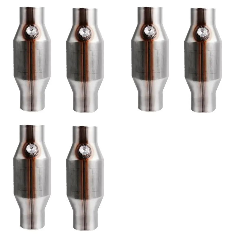 

Superior-6Pcs 2.5Inch Spun Universal Catalytic Converter High Flow Stainless Steel 425250 Exhaust Catalytic Converter