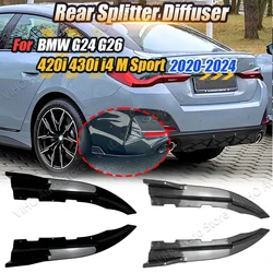 For BMW G22 G23 G24 G26 420i 430i M440i M Sport 2020-2024 Rear Bumper Side Spoiler Corner Protector Diffuser Splitter Body Kit