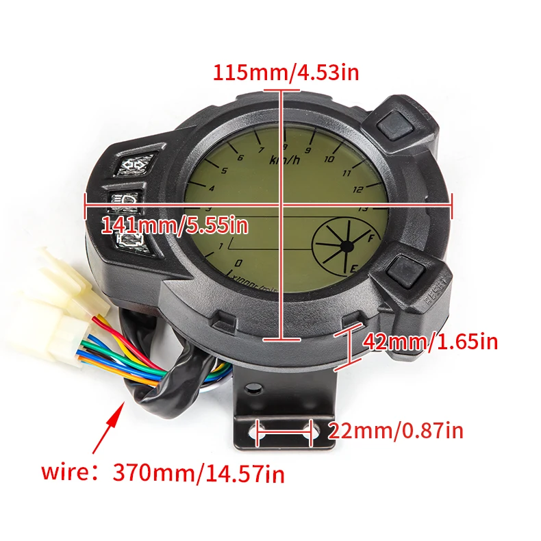 Motorcycle Modification Multi-Function LCD Meter Digital Instrumentation Odometer Tachometer Gauge for BWS Speedometer