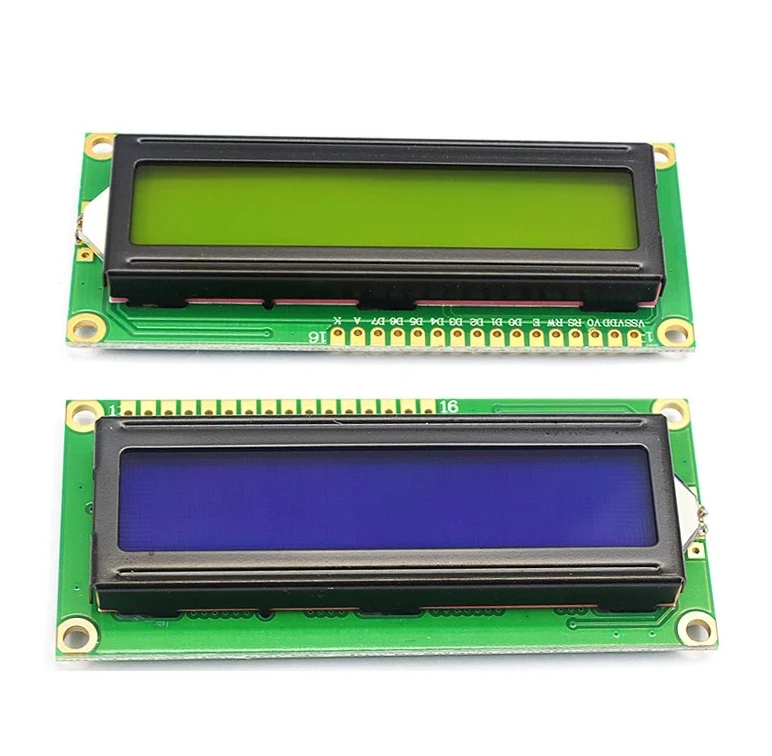 

16 символов x2 линии символов ЖК-экран 5 В подходит для Arduino LCD1602 модуль ЖК-дисплея синий/желто-зеленый экран