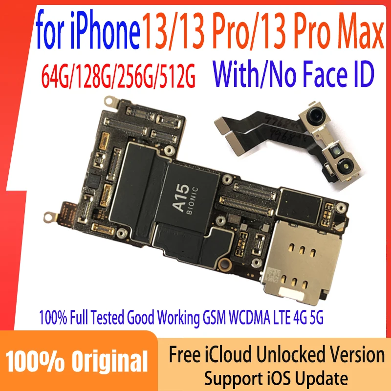 Original Motherboard For iPhone 13 Pro max Main board With Face ID