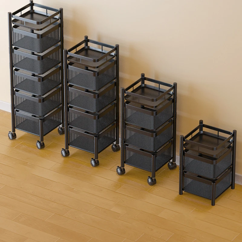 

Kitchen Trolleys Rotating Rack Multifunctional Floor Snack Basket Multi-layer Kitchen Islands Storage Racks Kitchen Furniture