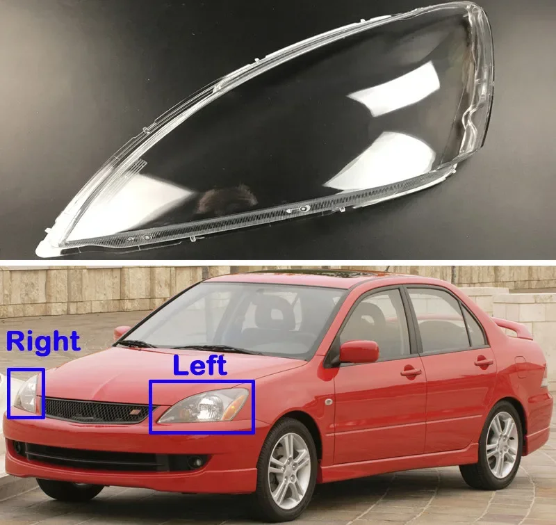 

Car headlight lens for Mitsubishi Lancer 2003 2004 2005 2006 headlamp cover car replacement front Auto shell cover