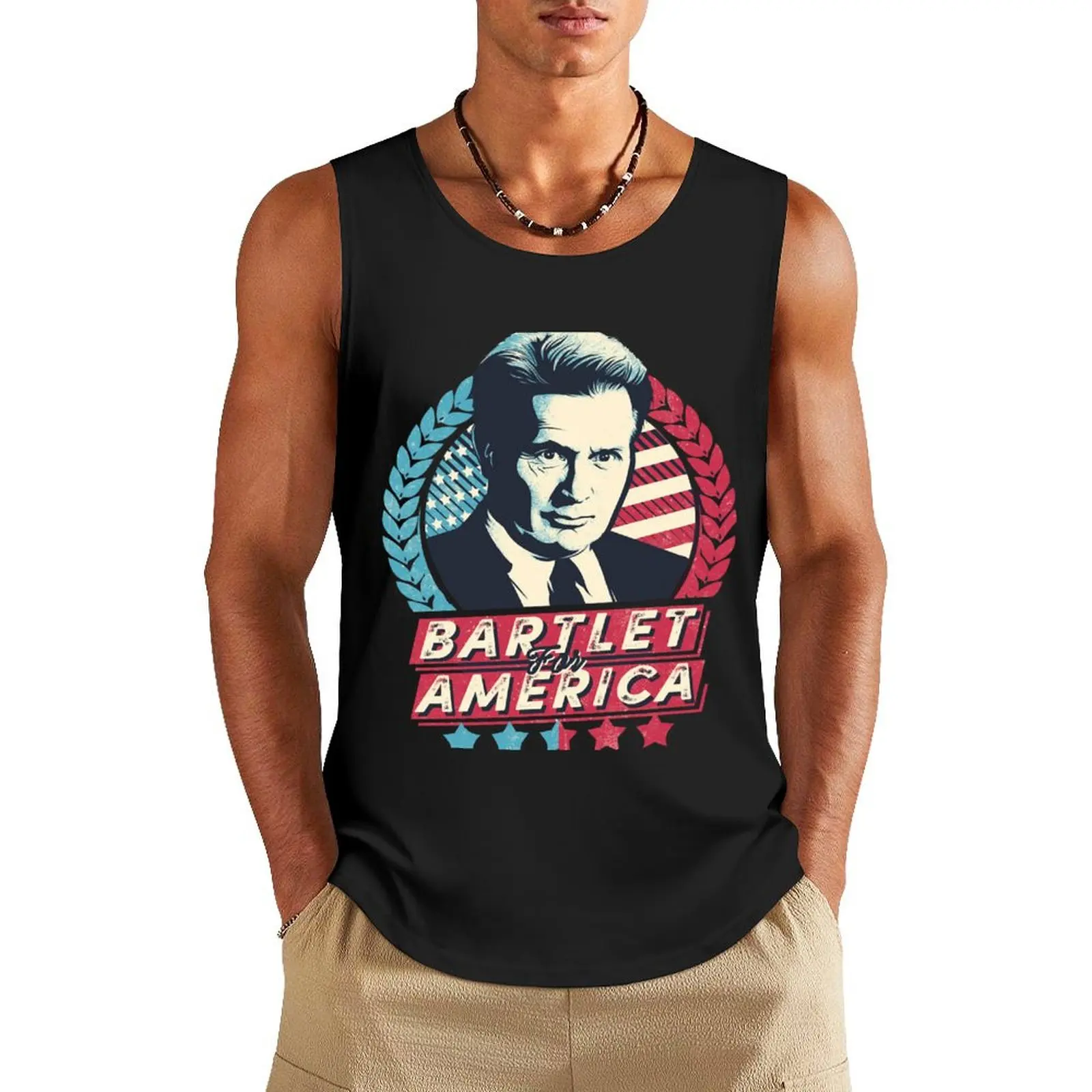 Gift Idea Bartlet For America Let Be Inspired Graphic Tee Tank Top T-shirt men summer clothes for men Bodybuilding clothing man