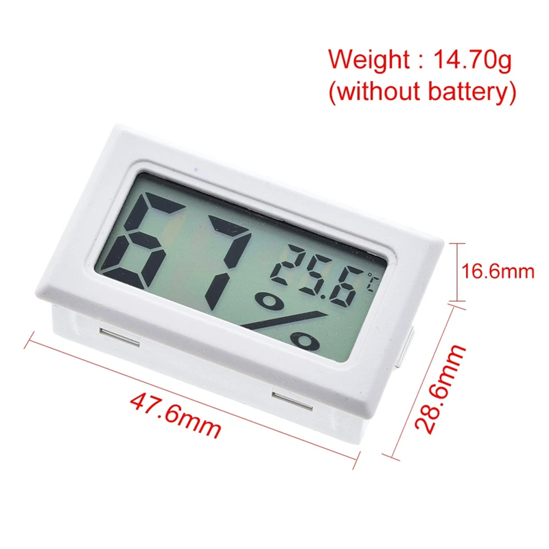 1Pcs Mini Digital LCD Indoor Thermometer Hygrometer Indoor Convenient Temperature Sensor Humidity Meter Gauge Instruments Cable
