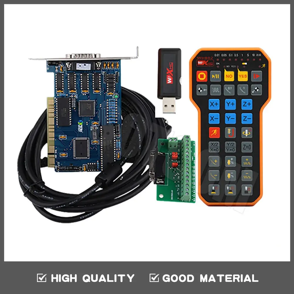 Cnc Engraving Cutting Machine Controller Kit 5.4.49 Ncstudio Control Card + Xhc Whb02 Usb Wireless Remote Handle