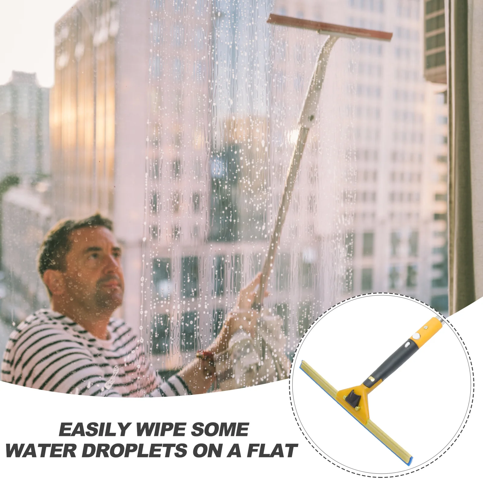 

1 комплект, комбинированный скребок из стекловолокна и АБС-пластика, эргономичная ручка, легкий прочный очиститель для стекол, окон, душевая дверь