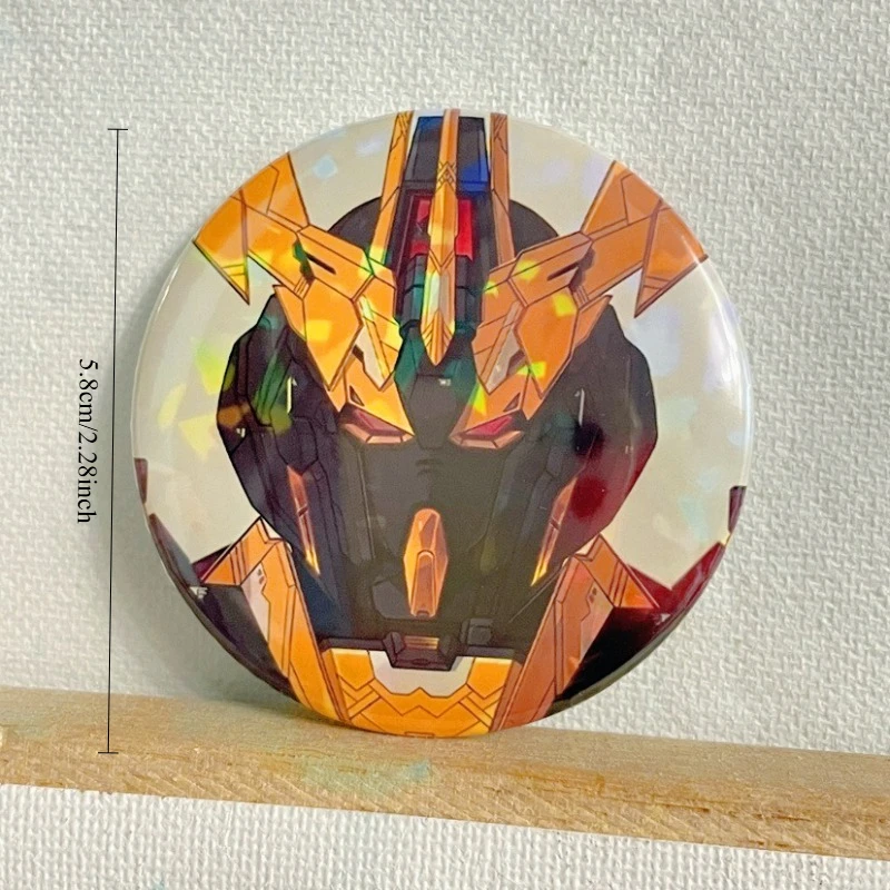 Broche Original de dibujos animados de Anime japonés Gundam, figuras de acción de Anime, insignia de dibujos animados, funda para ropa, accesorios de decoración, regalos para niños