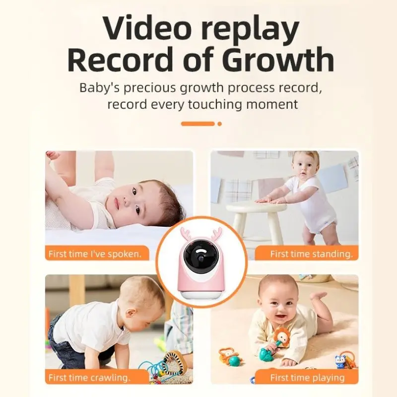 Home Security 1080P Baby Monitor With Surveillance Camera Electronic Babysitter 2 Way Audio Night Vision Video For Newborn Baby